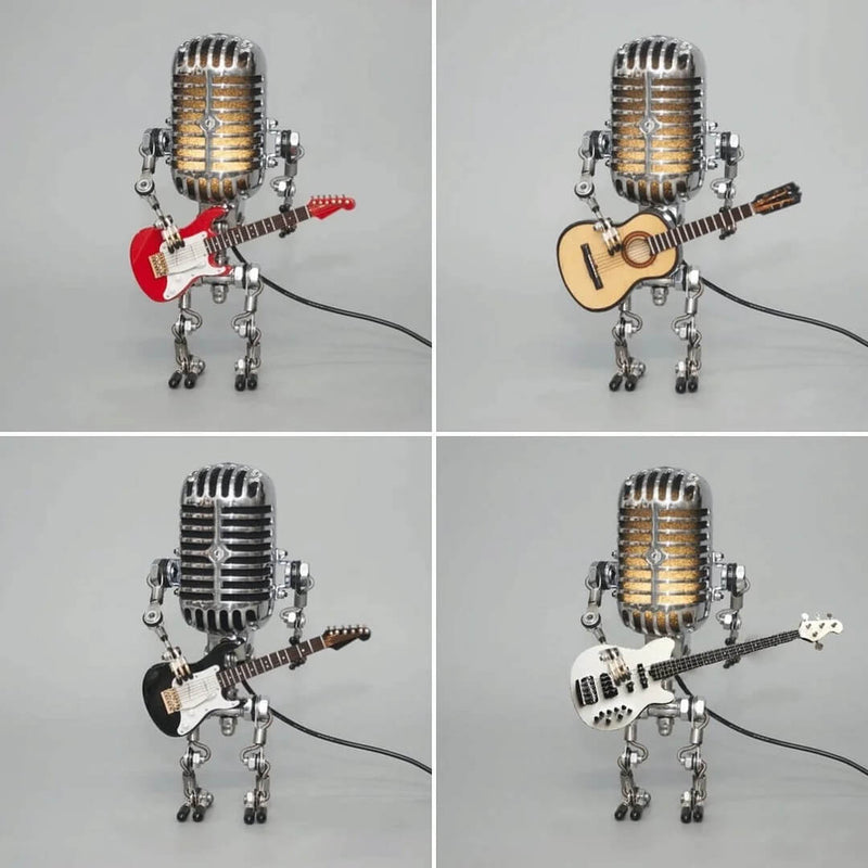 Microphone Robot LED Desk Lamp for Novelty Home and Office Lighting