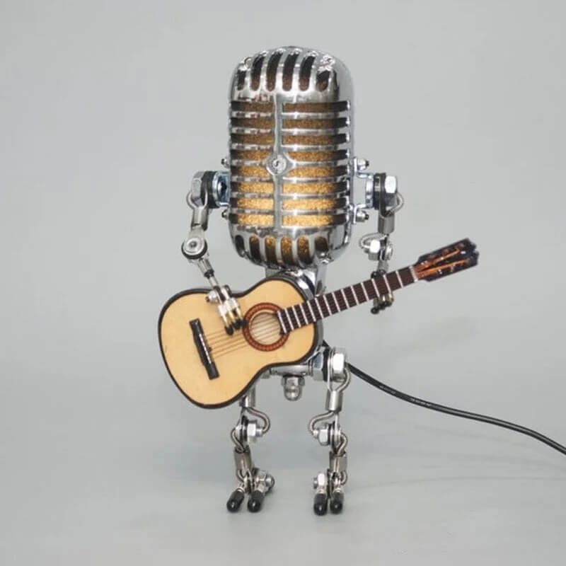 Microphone Robot LED Desk Lamp for Novelty Home and Office Lighting