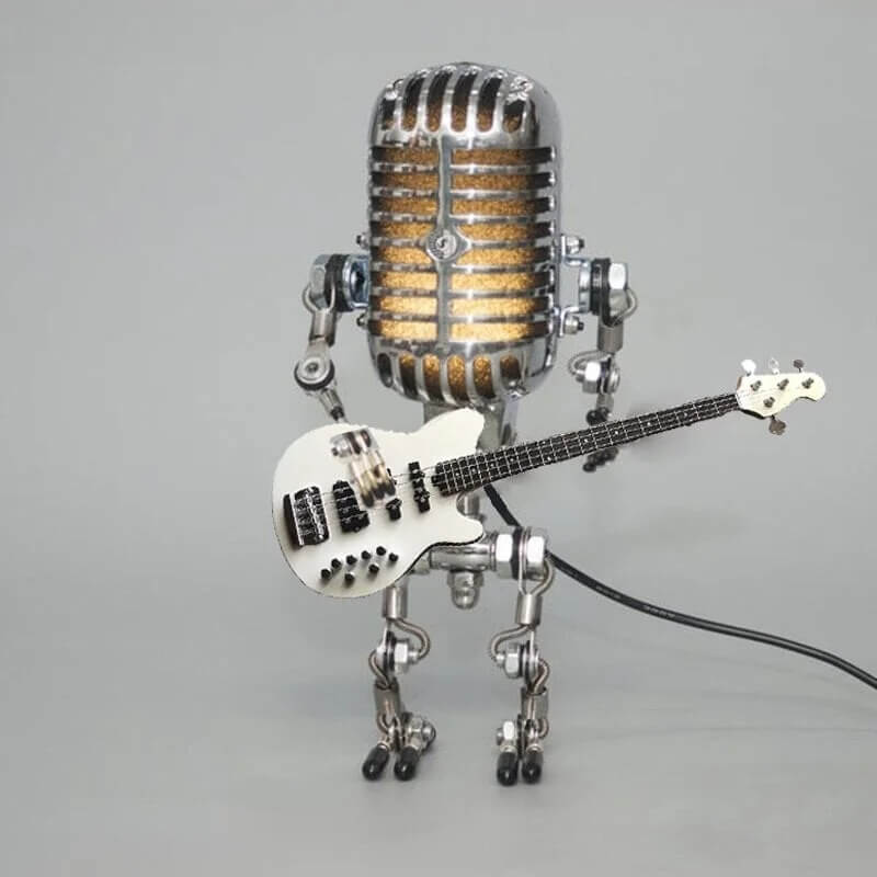 Microphone Robot LED Desk Lamp for Novelty Home and Office Lighting