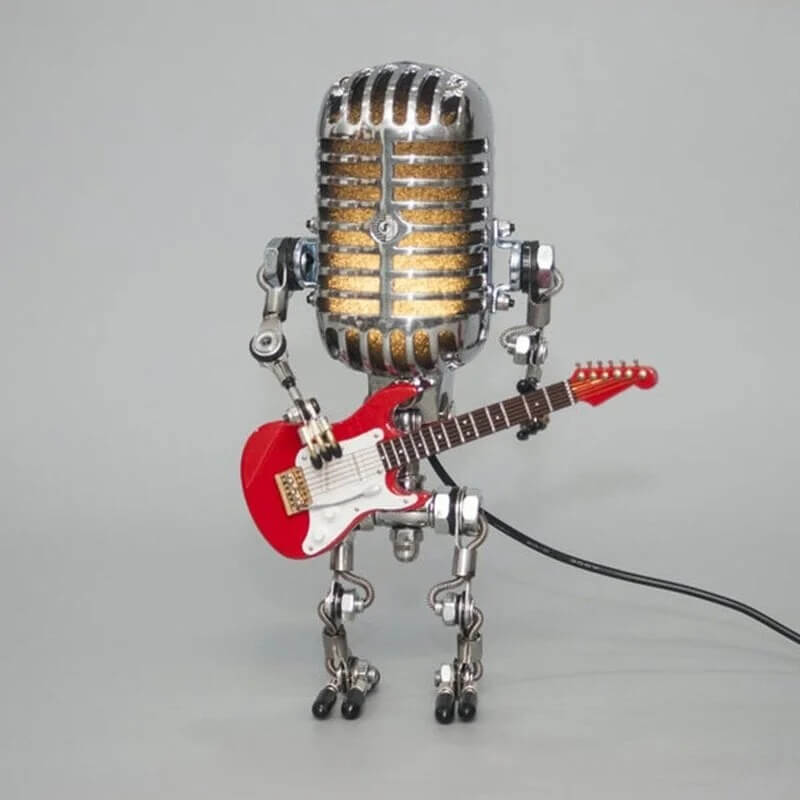 Microphone Robot LED Desk Lamp for Novelty Home and Office Lighting