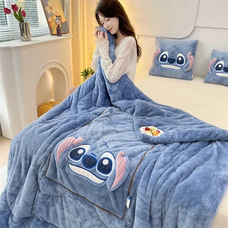 Cuddly Soft Blanket and Cushion Set - For Warmth and Coziness