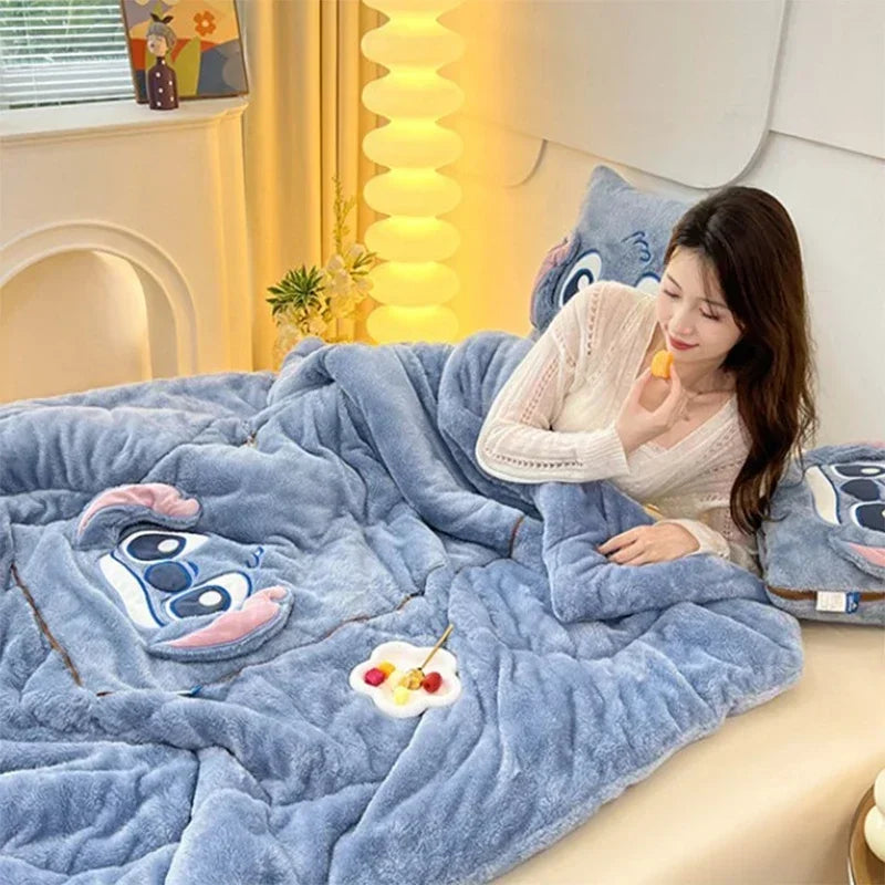 Cuddly Soft Blanket and Cushion Set - For Warmth and Coziness