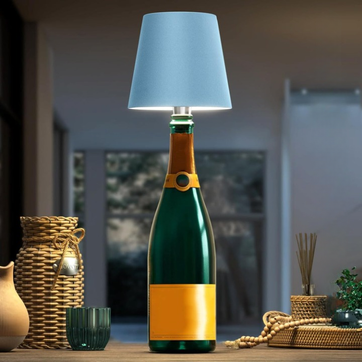 Rechargeable Touch-Control LED Bottle Table Lamp