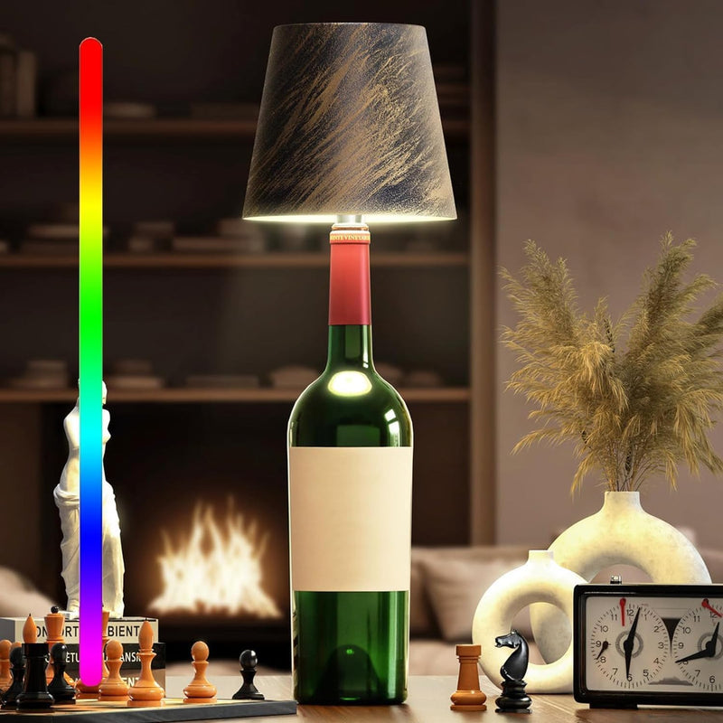 Rechargeable Touch-Control LED Bottle Table Lamp