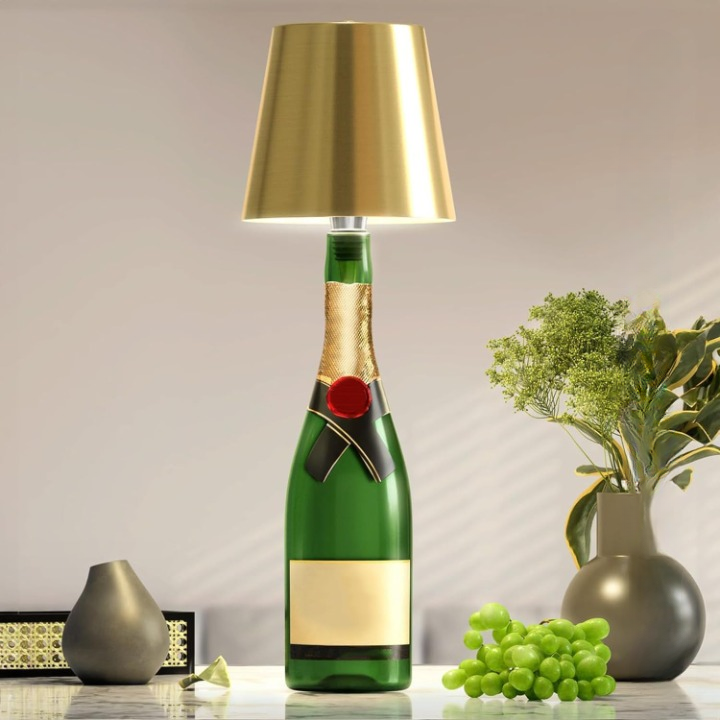 Rechargeable Touch-Control LED Bottle Table Lamp