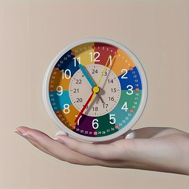 Educational Silent Alarm Clock – Colorful Clock for Students and Children