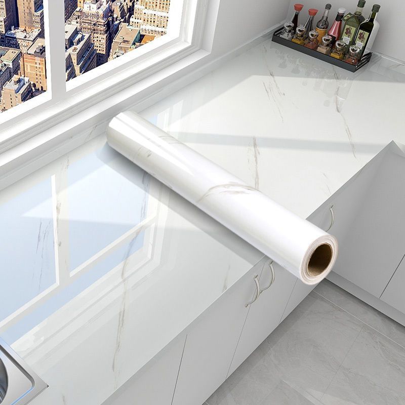Self-Adhesive Marble Effect Vinyl Wallpaper for Kitchen and Bathroom