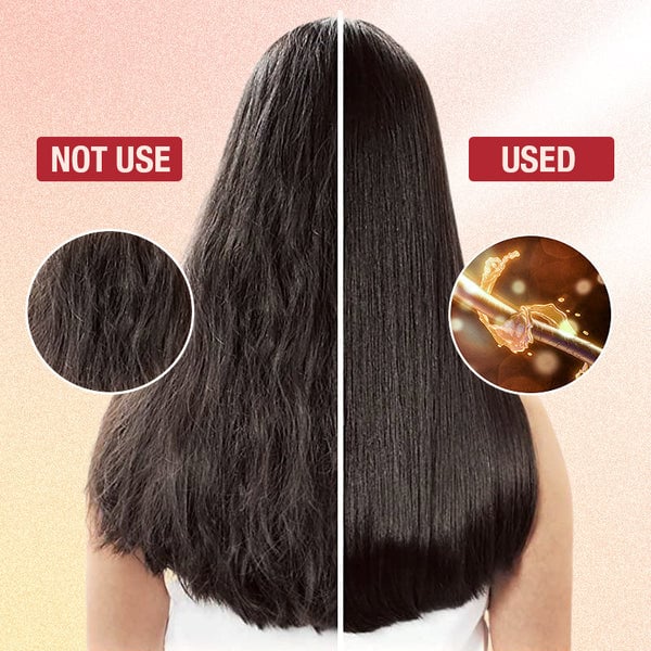 Rotating Hot-Air Hairstyler with Two Interchangeable Brushes