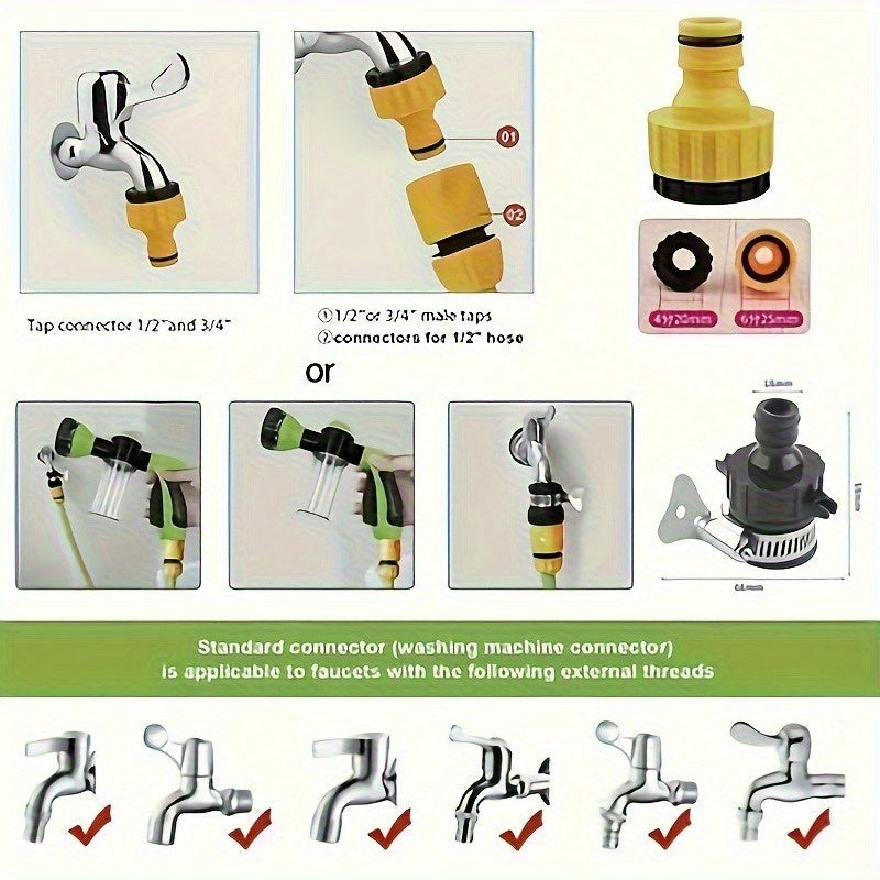 Dog Shower and Hose Attachment 8 in 1 - Washing, Spraying, Cleaning