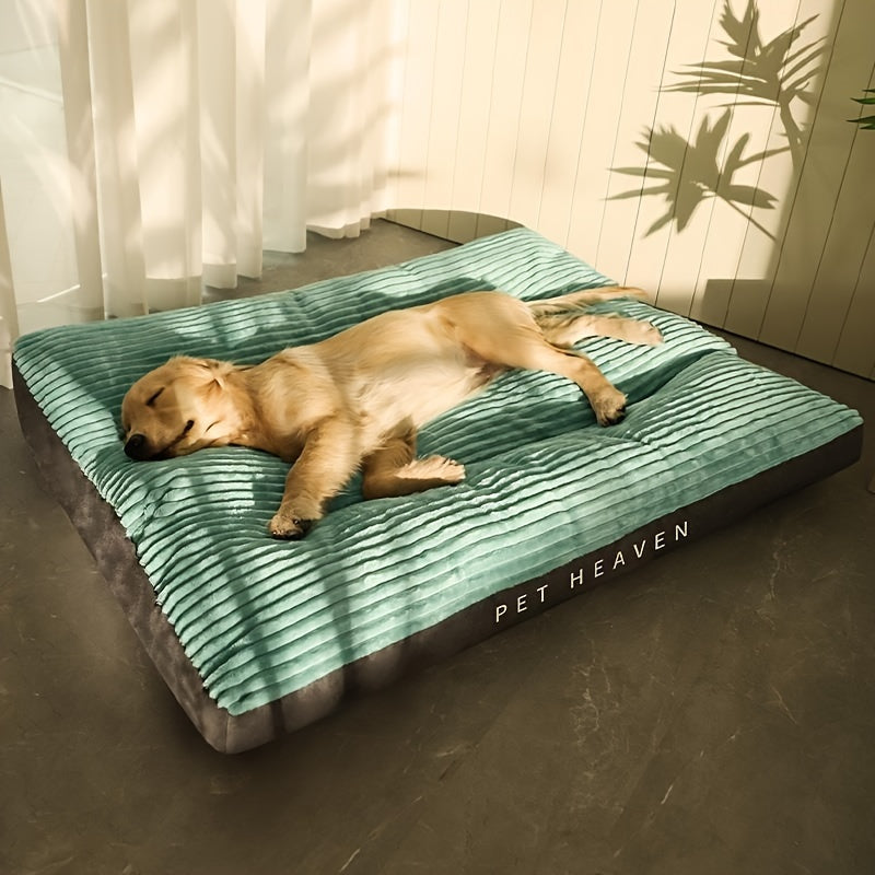 Comfortable Dog Bed for Dogs with Ribbed Sleeping Surface and Non-Slip Bottom