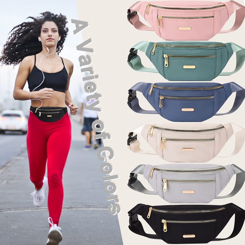 Lightweight Bum Bag for Women with Multiple Zipper Pockets and Adjustable Strap