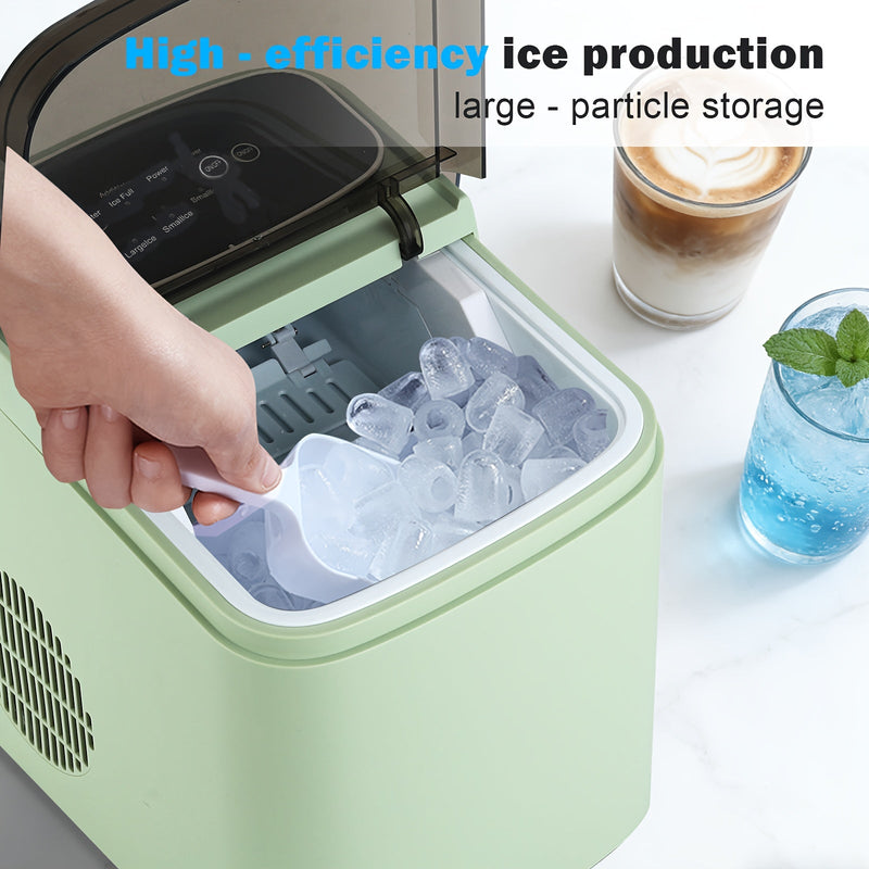 Self-Cleaning Ice Cube Maker with Two Ice Cube Sizes for Daily Use