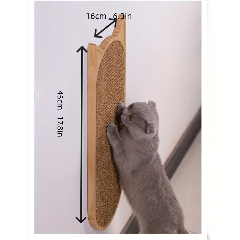 Wooden Wall Scratching Board for Cats – Natural, Playful and Space-Saving Design