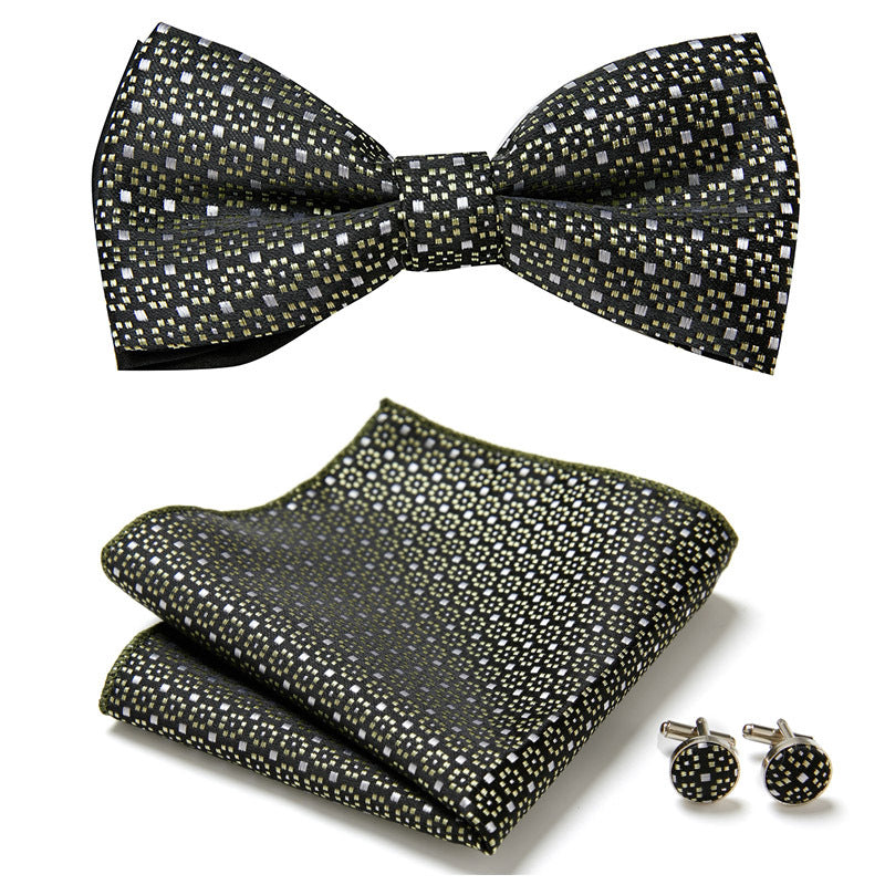 Elegant Bow Tie Set – Handcrafted with Matching Accessories