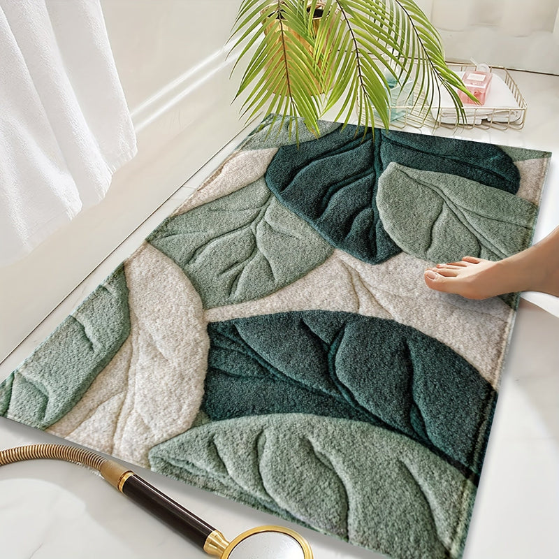 Leaf Bath Mat – Absorbent, Plush, and Comfortable for the Bathroom