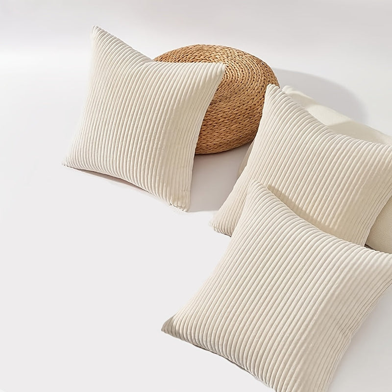 Bohemian Rib Cushion Cover with Stripe Texture – Soft, Stylish, and Decorative