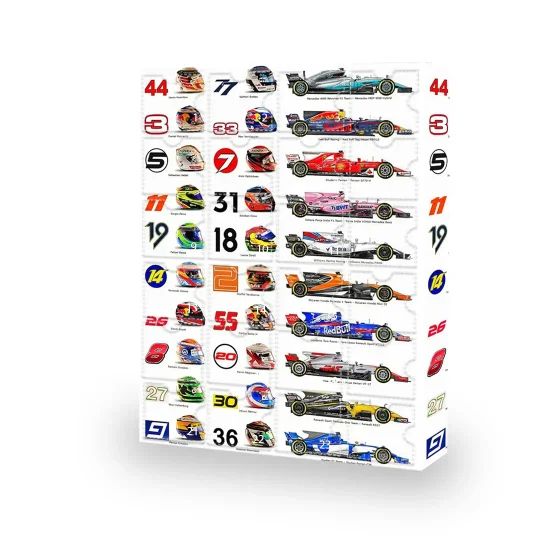 24-Day Racing Car Advent Calendar with Miniature Motorsport Collectibles