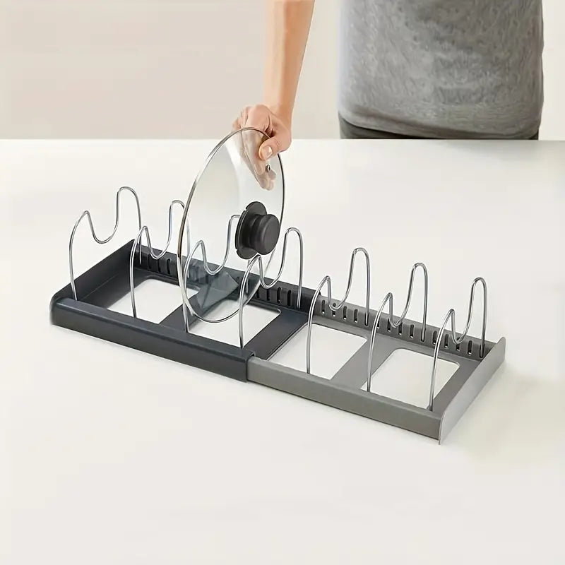Pan Rack Organiser for Kitchen Cupboard for Neat Storage of Pans