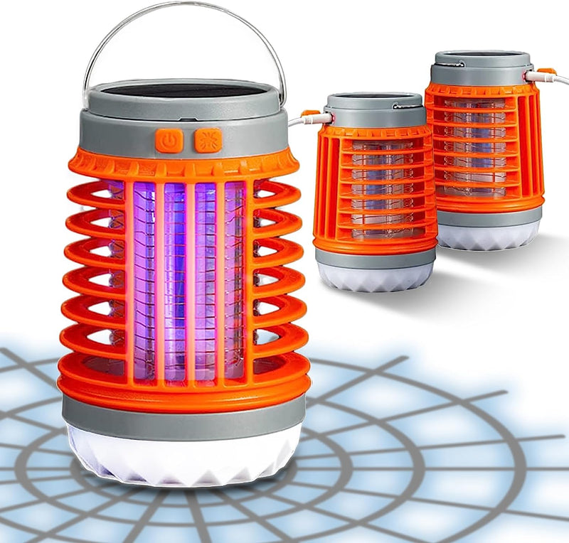 Solar Rechargeable UV Mosquito Killer Lamp with LED Light