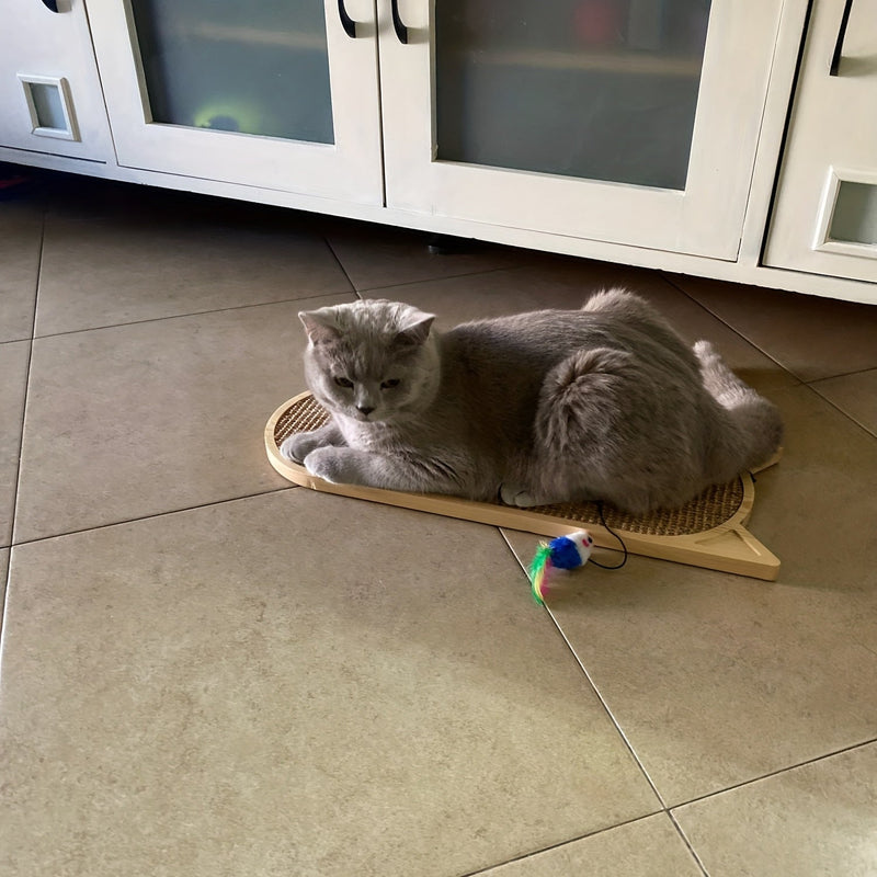 Wooden Wall Scratching Board for Cats – Natural, Playful and Space-Saving Design