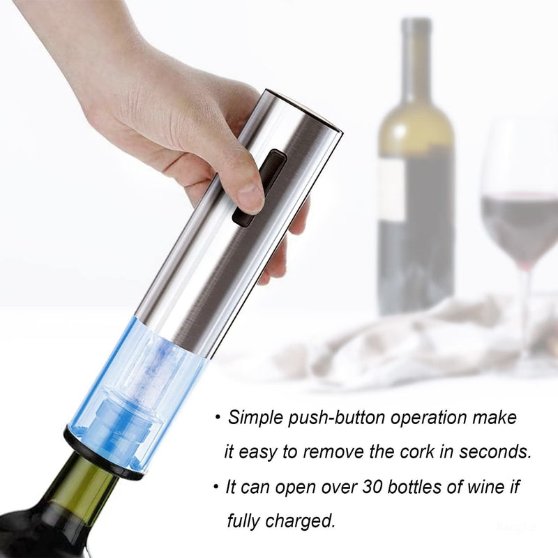 Rechargeable Electric Wine Opener Set with Storage Stand and Accessories