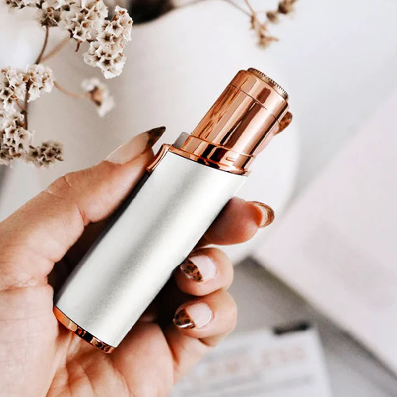 Rechargeable Facial Hair Remover with Compact Lipstick Design