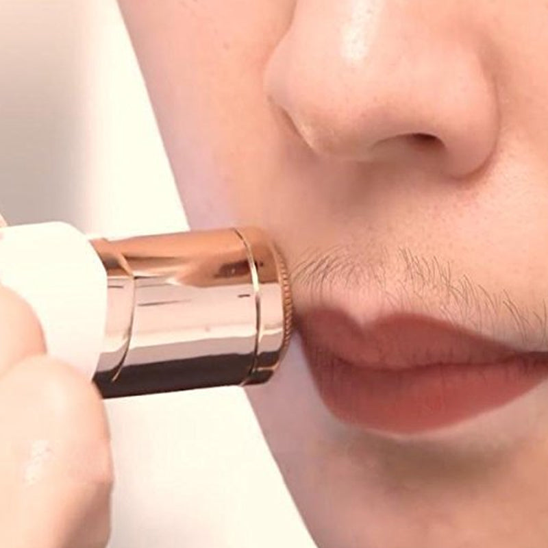 Rechargeable Facial Hair Remover with Compact Lipstick Design