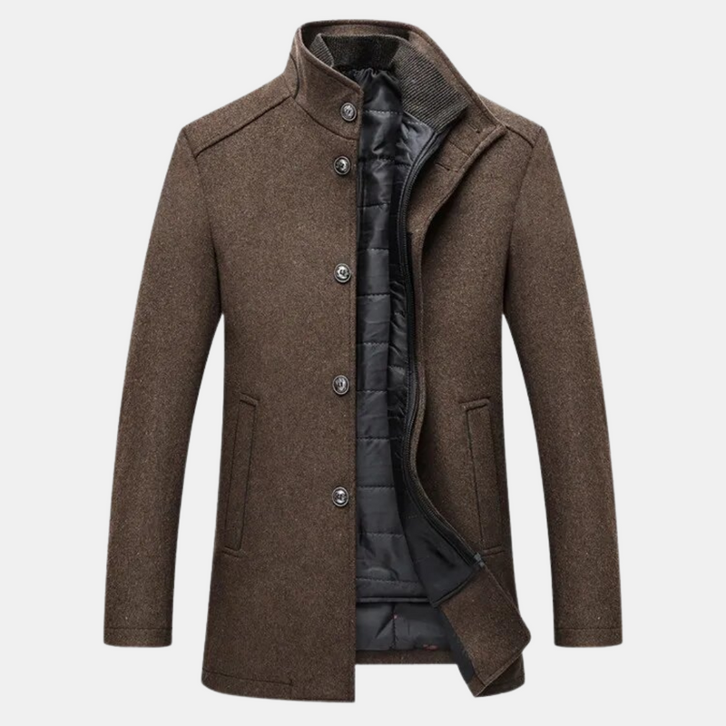 Urban Classic Men's Jacket with Stand-Up Collar – Stylish and Comfortable