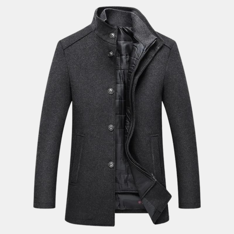 Urban Classic Men's Jacket with Stand-Up Collar – Stylish and Comfortable