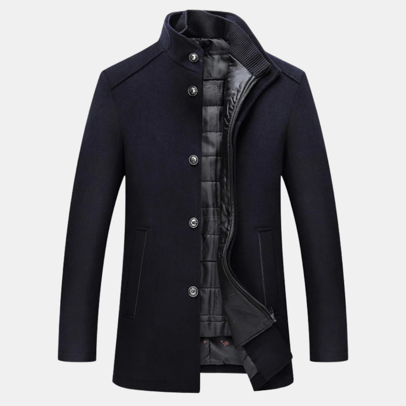 Urban Classic Men's Jacket with Stand-Up Collar – Stylish and Comfortable