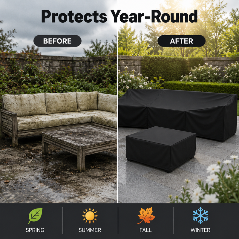 EVERDRAPE - Furniture Cover with UV & Rain Protection for Backyard Furniture