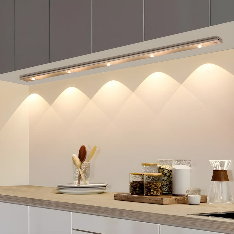 Wireless LED Cabinet Lighting with Motion Sensor and Rechargeable Battery for Convenience