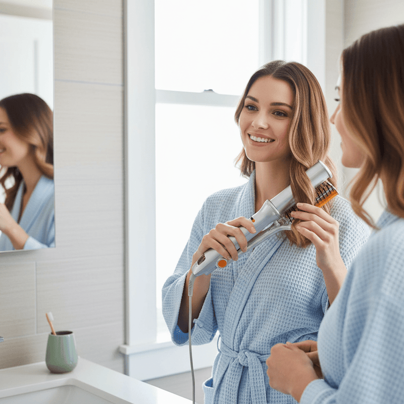 Rotating Hair Brush Styler with Adjustable Heat Settings