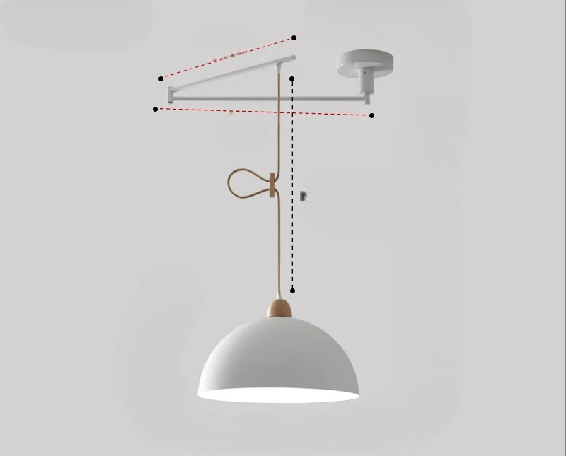Modern Ceiling Light with Adjustable Light Arms for Flexible Illumination