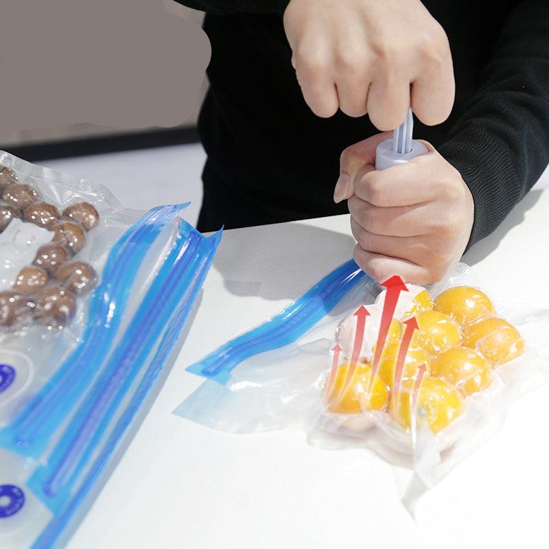 Ten Reusable Vacuum Storage Bags for Food with Zip Seals