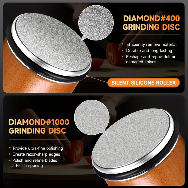 Magnetic Knife Sharpener with Diamond Coating for Kitchen Knives