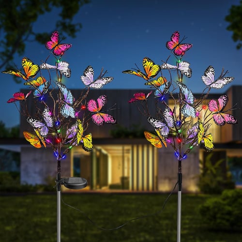 Colour Changing Solar Butterfly Garden Light