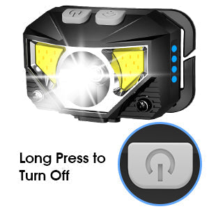 Pair of Rechargeable LED Head Torches with Motion Sensor