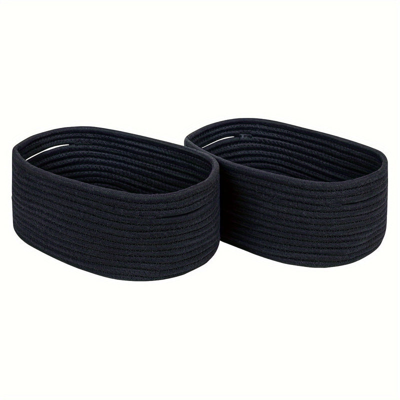 Modern Woven Storage Basket for Wardrobe and Desk – Compact and Stylish Design