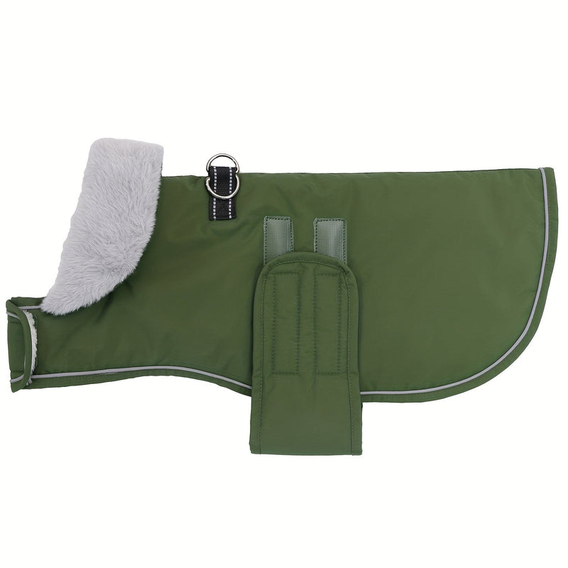Dog coat with warm lining for various dog breeds for winter use