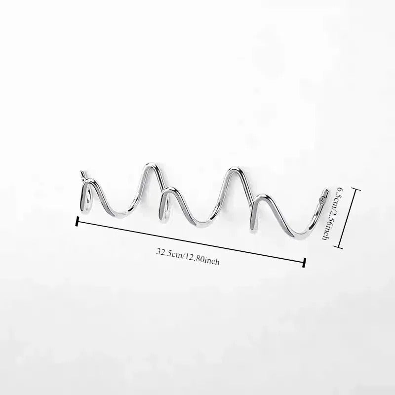 Modern Wavy Wall Coat Rack – Stylish Wall Coat Rack with Multiple Hooks