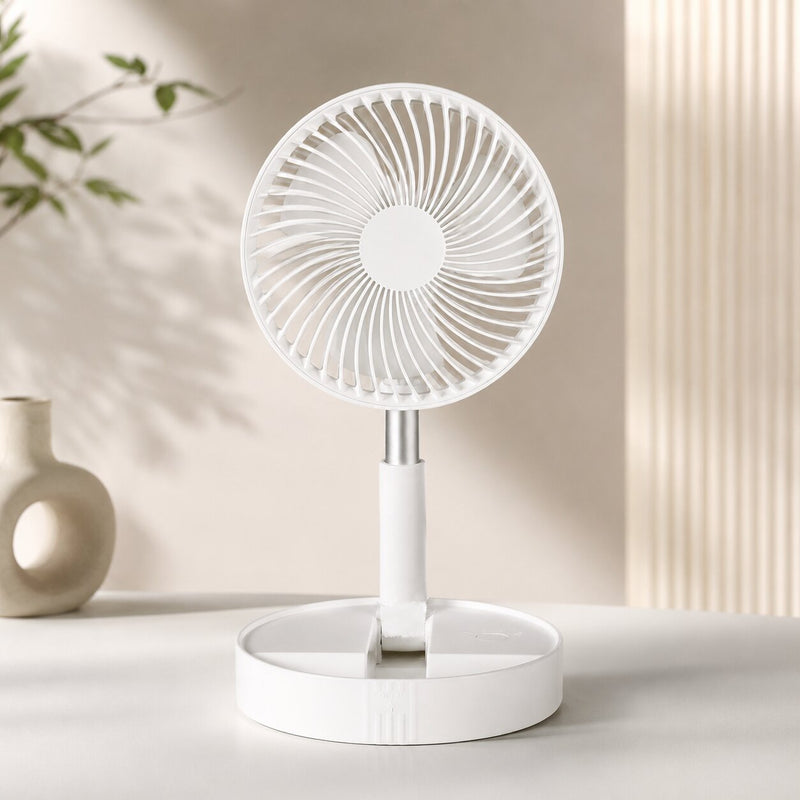 Foldable Rechargeable Desk Fan with Quiet Cordless Airflow