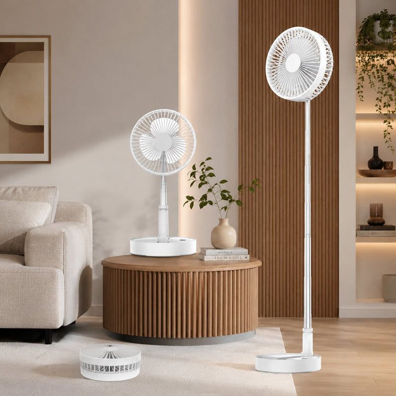 Foldable Rechargeable Desk Fan with Quiet Cordless Airflow