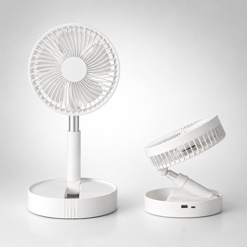 Foldable Rechargeable Desk Fan with Quiet Cordless Airflow