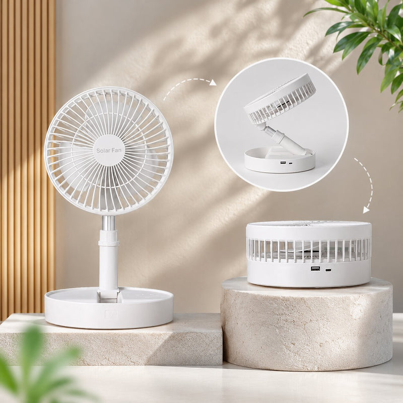 Foldable Rechargeable Desk Fan with Quiet Cordless Airflow