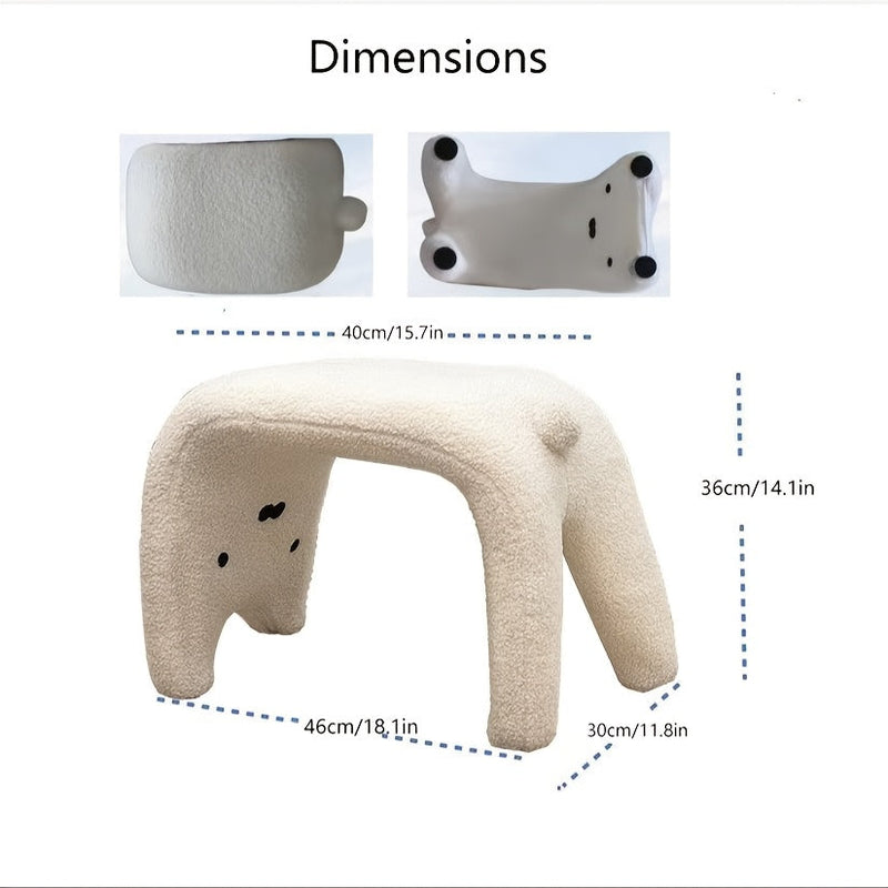 Cat-Shaped Plush Pouf – Cozy and Functional Design