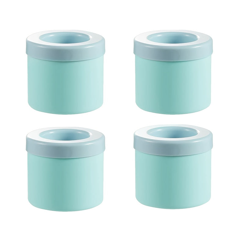 Silicone Cylindrical Ice Tray with Removable Ice Container for Cold Drinks