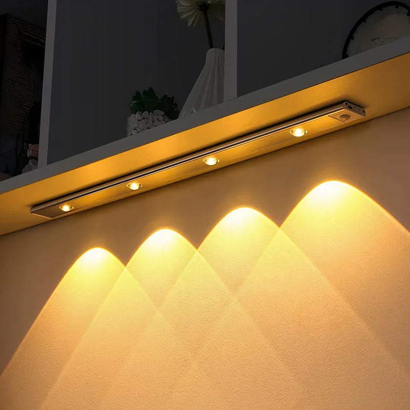 Wireless LED Cabinet Lighting with Motion Sensor and Rechargeable Battery for Convenience