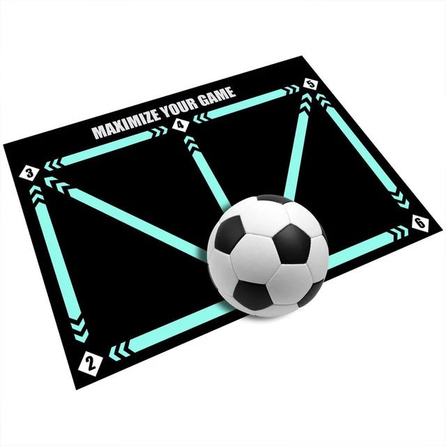 Football Training Mat with Guided Footwork & Ball Control Drills