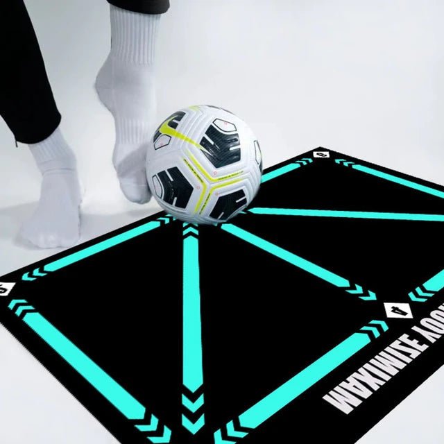 Football Training Mat with Guided Footwork & Ball Control Drills